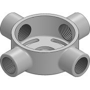 20mm Galvanised Conduit Intersection Extension Box